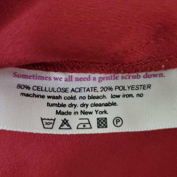 M.M. Lafleur Bourgeois Top Blouse Red Wrap Small - Picture 8 of 11